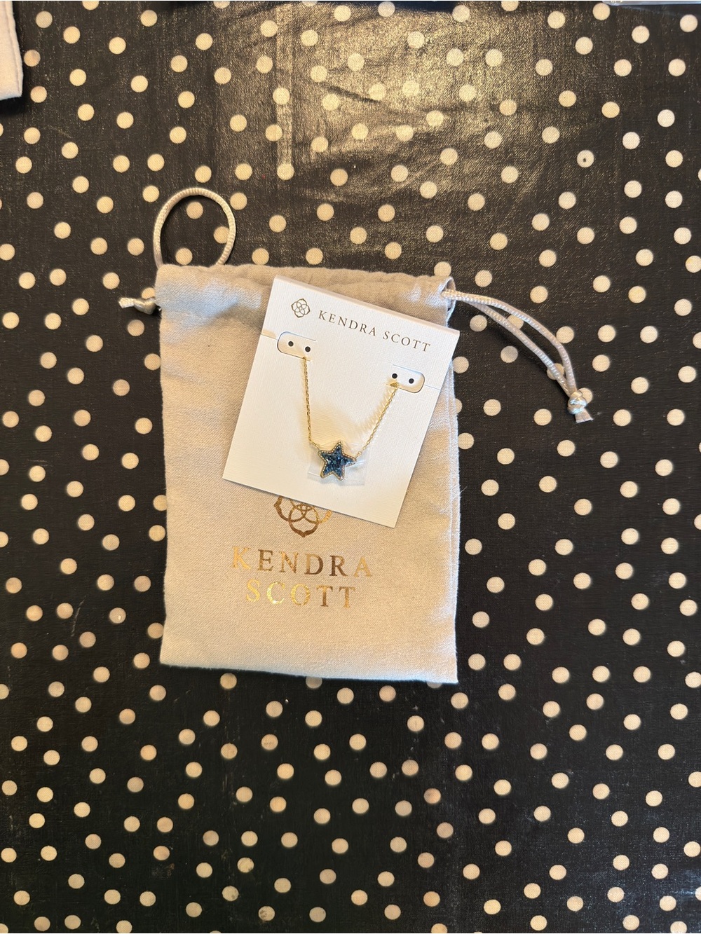 Kendra Scott Jae Star Pendant navy drusy necklace